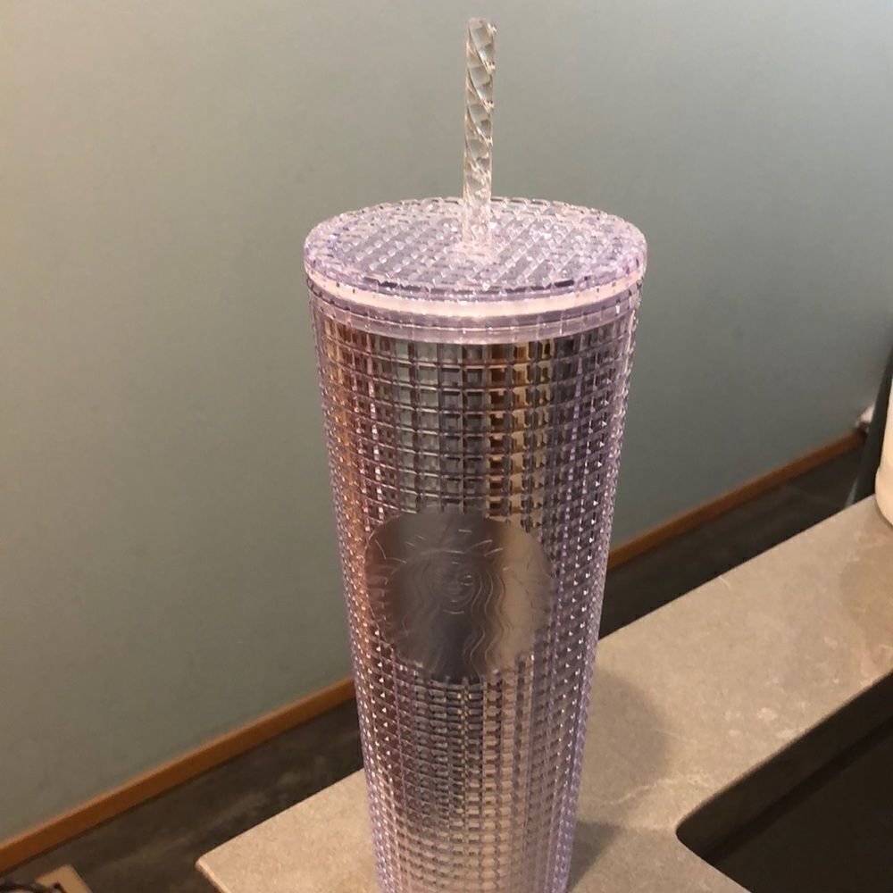 STARBUCKS silver studded 24oz tumbler